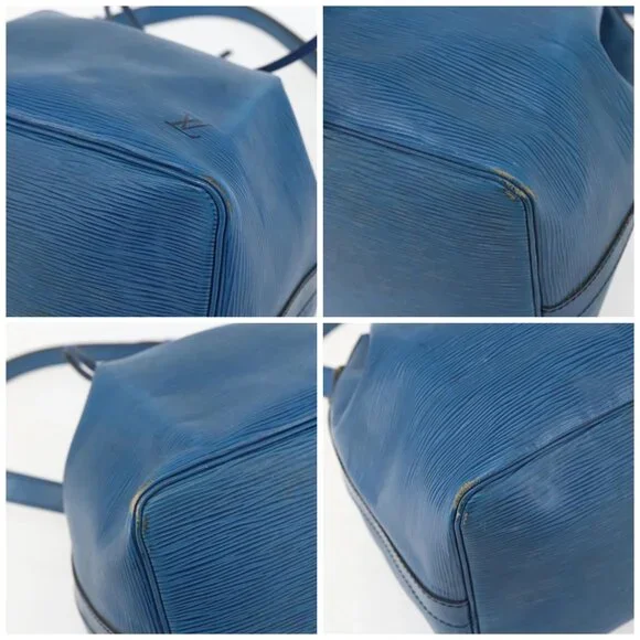LOUIS VUITTON Epi Petit Noe Shoulder Bag Blue M44105 LV Auth ka741